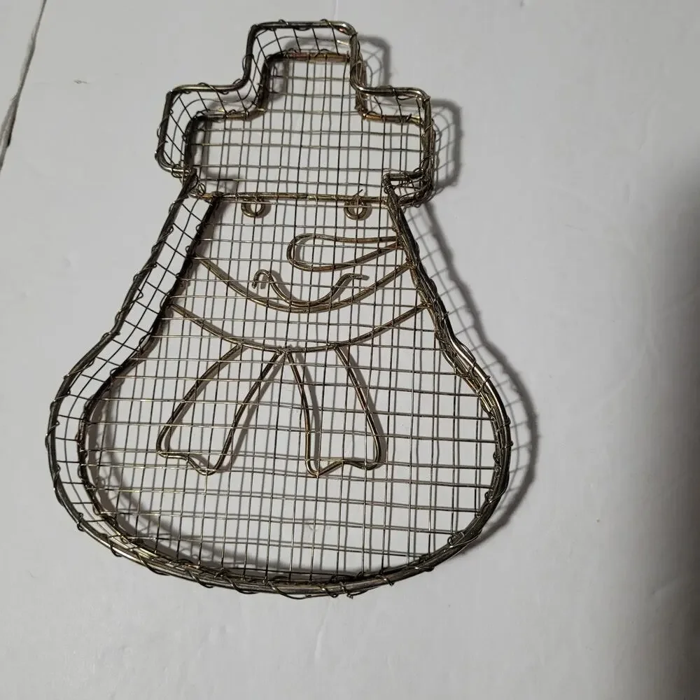 Charming Wired Metal Snowman Basket - Festive Home Decor